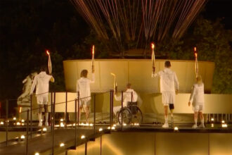 A scene from the opening ceremony of the Paris Paralympic Games.